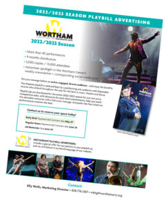 Wortham Center for the Performing Arts Playbill Ad Kit