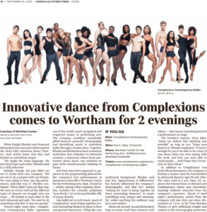 Complexions Contemporary Ballet article in Citizen Times