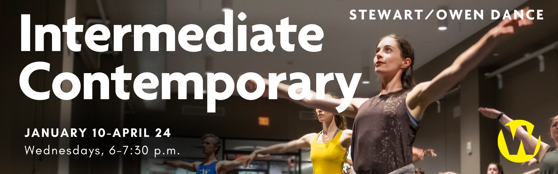 Intermediate Contemporary with Stewart/Owen Dance. Wednesdays, January 10–April 24, 6–7:30 p.m.