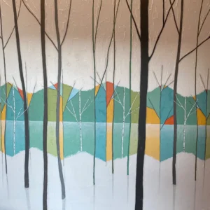 Artwork by Sarah Faulkner displayed at Wortham Center.