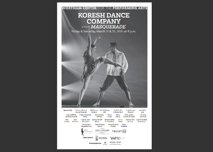 Koresh Dance Company program cover for "Masquerade"