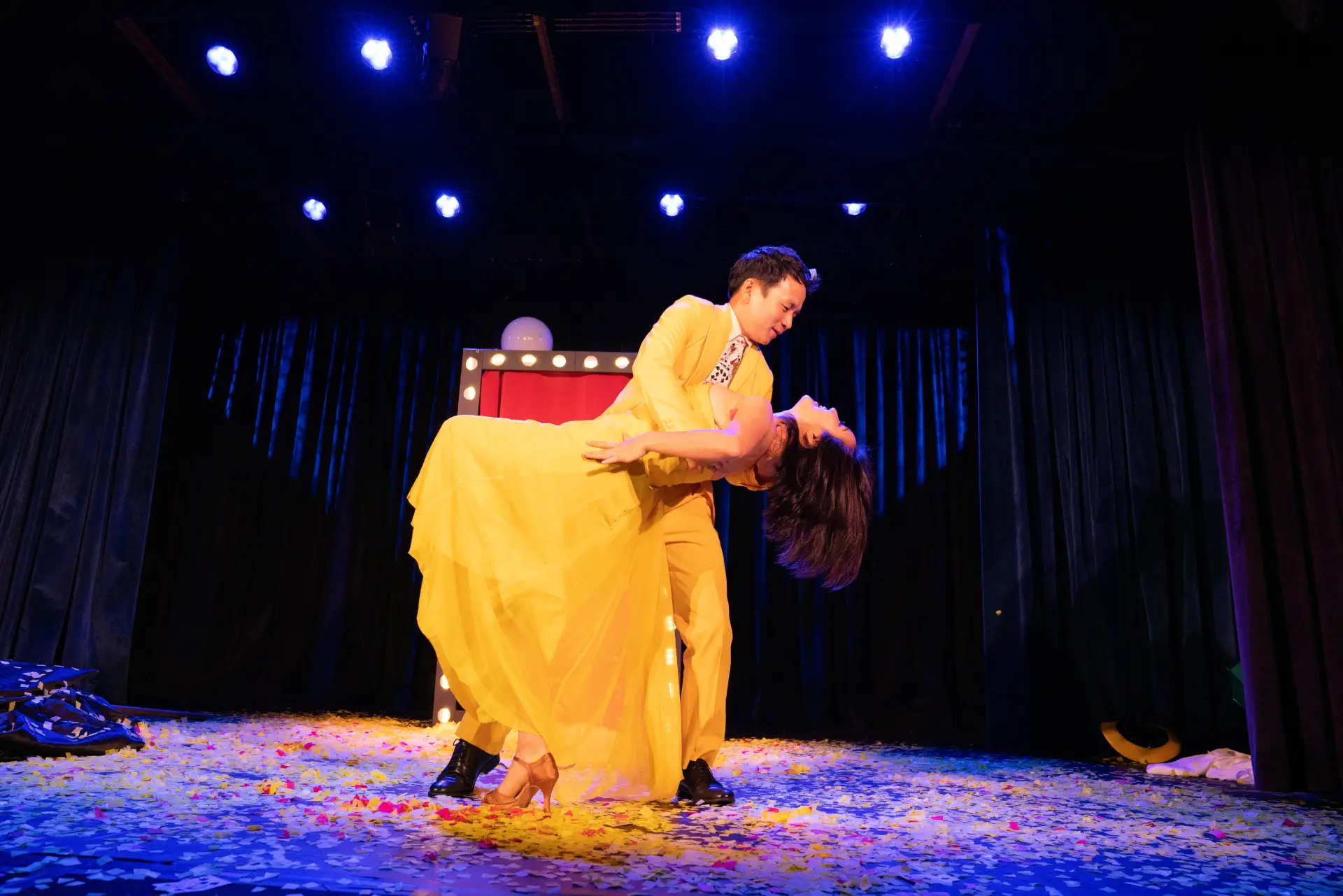 Illusionist Jeki Yoo, with his wife and quick-change partner Ellie, performing at The Magic Castle in Los Angeles. Photo by Taylor Wong.