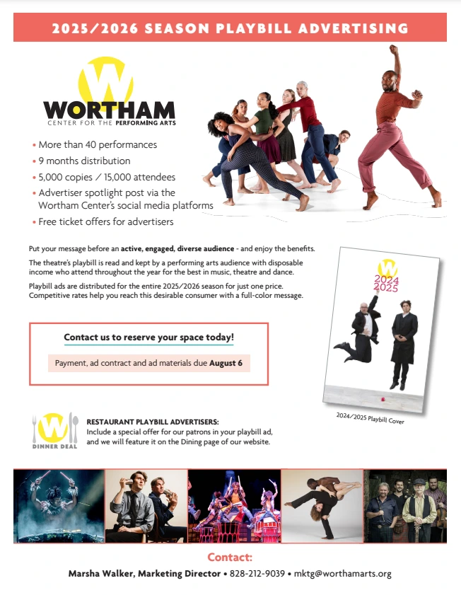 Wortham Center 25-26 Playbill Ad Sales Kit cover