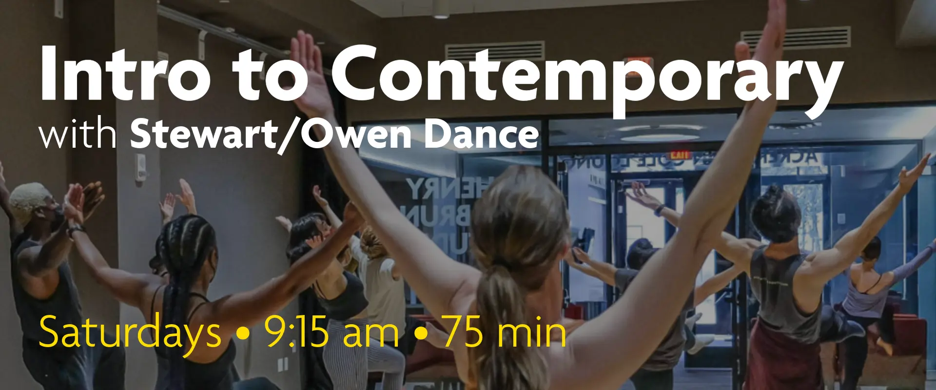 Intro to Contemporary on Saturdays at 9:15 am