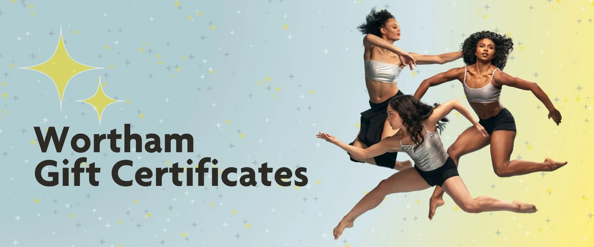 Photo: Wortham Gift Certificates promotional banner, featuring Ailey II company members.
